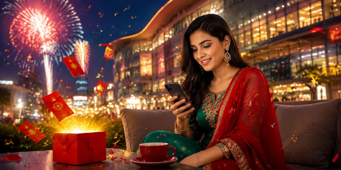 ঢাকায় লাল খামে বোনাস অফার উদযাপন করছেন একজন উৎসাহী ব্যবহারকারী